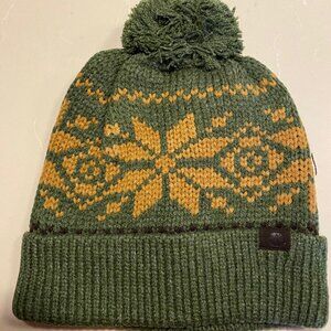 Timberland Unisex Green/Wheat Pom Pom Hat